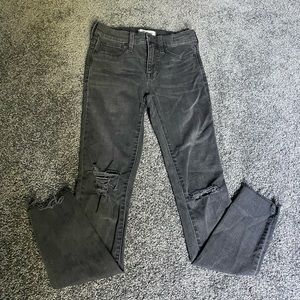Madewell black high rise skinny jean
